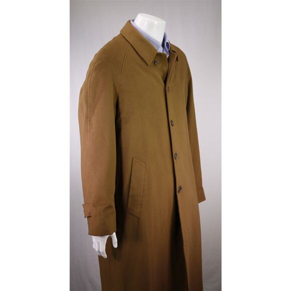 Hickey Freeman Raglan Camel Brown 100% Cashmere Top Coat Overcoat 42L - Picture 5 of 10
